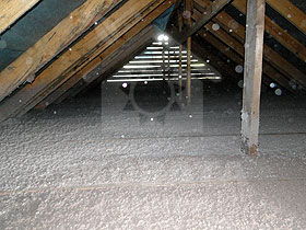 Утепление чердачного перекрытия брусового дома, толщина 180 мм.